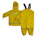 Imperméable jaune PU imperméable à l’eau solide